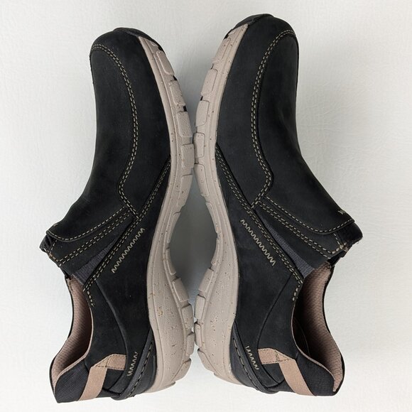 NEW Clarks Wave Plateau Shoes Black Nubuck Leather Size 8W - Picture 4 of 7